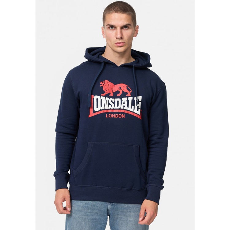 Picture of HOODED MENS SWEATSHIRT LONSDALE THURNING NAVY